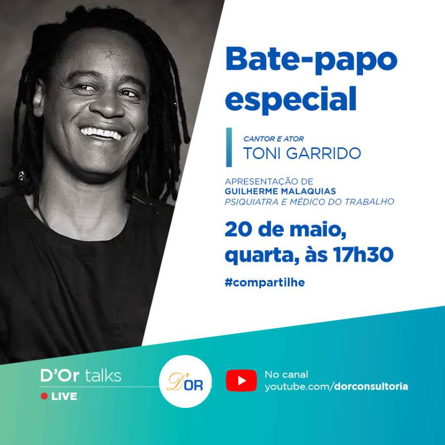 Toni Garrido participa da D&rsquo;Or Talks