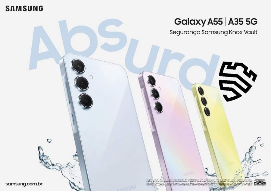 Samsung Galaxy A55 5G e Galaxy A35 5G: inova&ccedil;&otilde;es incr&iacute;veis e seguran&ccedil;a projetada para todos
