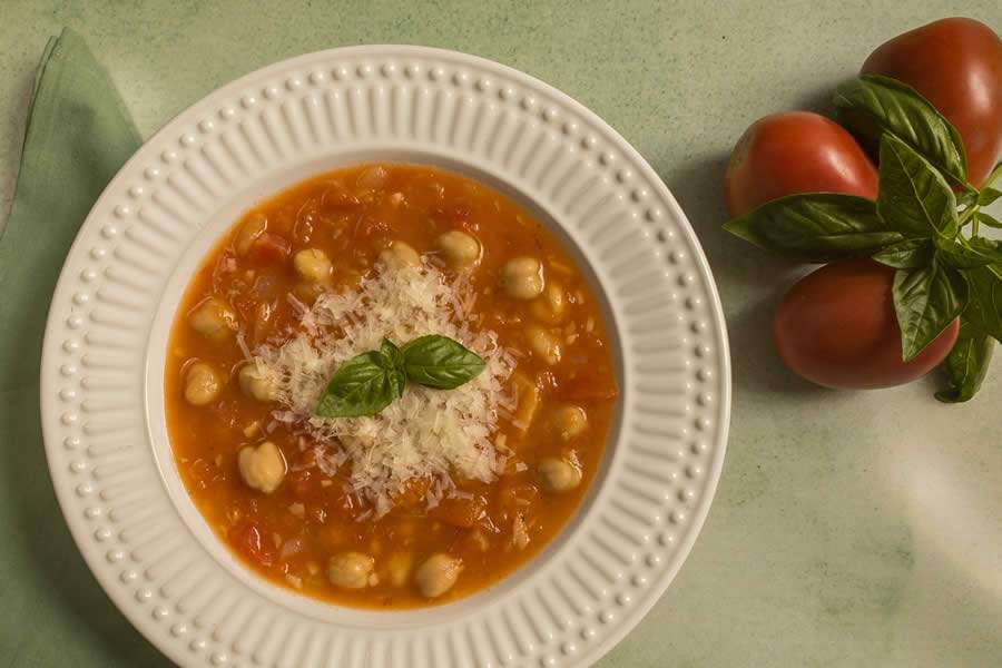 Sopa de Tomate com Grão-de-Bico (Divulgação) 