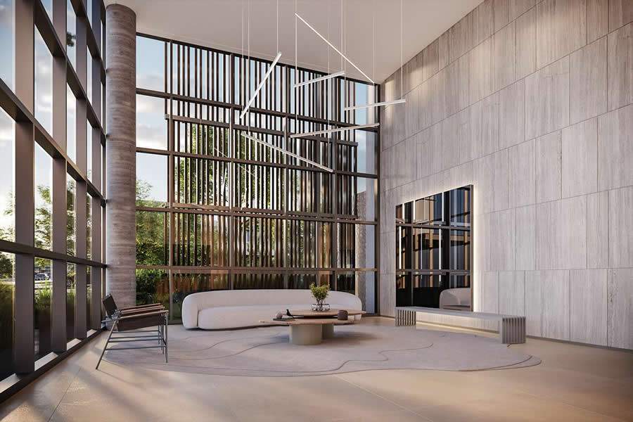 Hall de entrada do empreendimento Noah, em Maring&aacute; (PR) - Divulga&ccedil;&atilde;o Grupo A.Yoshii