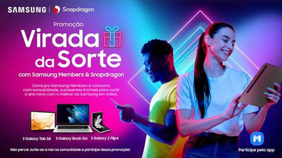 Samsung Members e Snapdragon Insiders: promo&ccedil;&atilde;o Virada da Sorte vai sortear smartphones, tablets e notebooks para membros da Comunidade Samsung Members