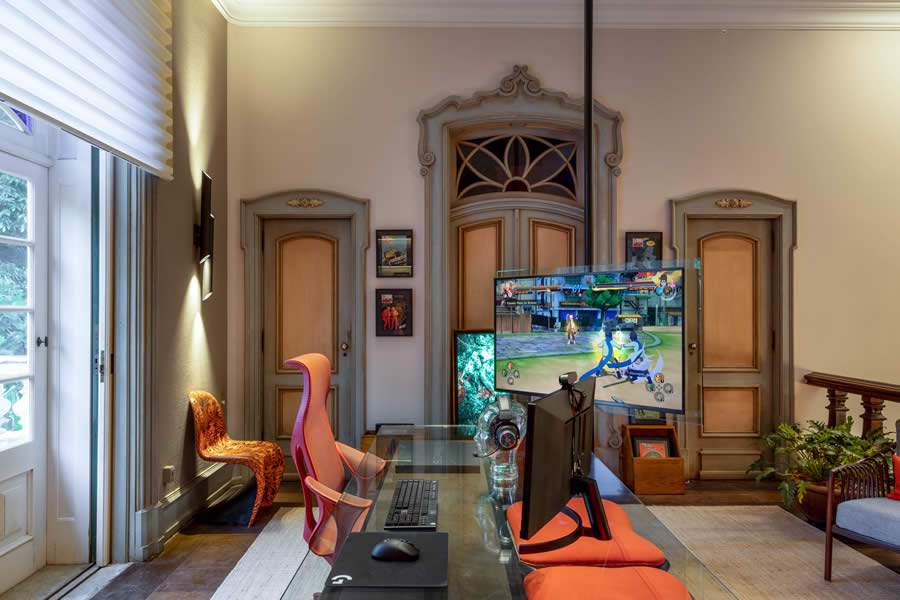 Home Office &amp; Games de Caco Borges e Carolina Haubrich - cr&eacute;ditos Andr&eacute; Nazareth