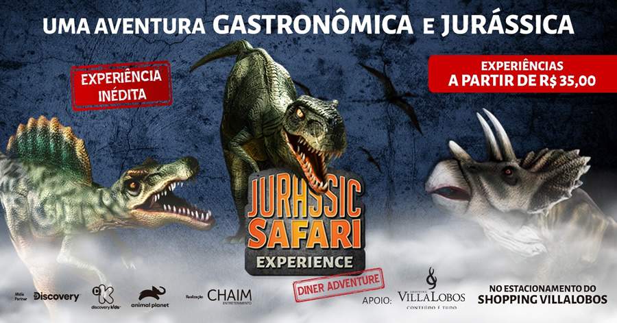 Jurassic Safari Experience Volta a S&atilde;o Paulo em Novo Formato Ainda Mais Imersivo Para Toda a Fam&iacute;lia
