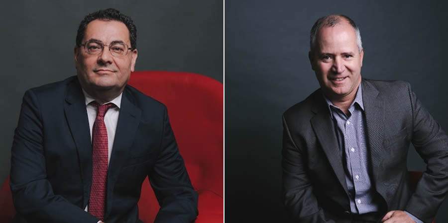 Mauro Caetano, diretor geral de empresas da MAPFRE; e Carlos Eduardo Polízio, superintendente de Seguro Aéreo, Casco e Transporte da MAPFRE