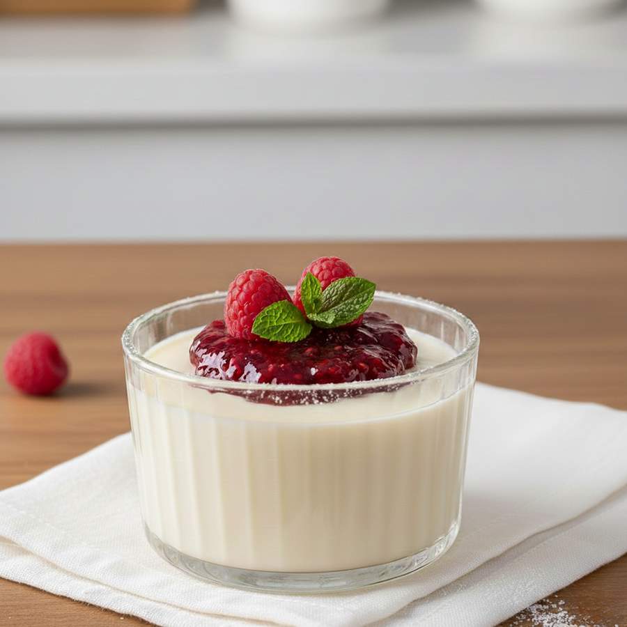 Receita simples e pouco cal&oacute;rica de panacota - Divulga&ccedil;&atilde;o