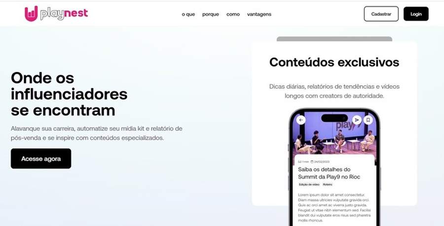 PlayNest: Play9 lança oficialmente plataforma para a profissionalização de influenciadores de todo o Brasil