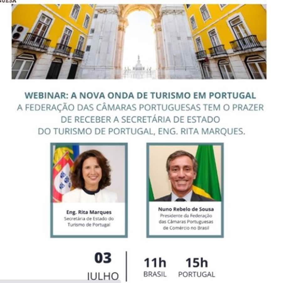 Webinar vai abordar a “Nova onda do turismo em Portugal”