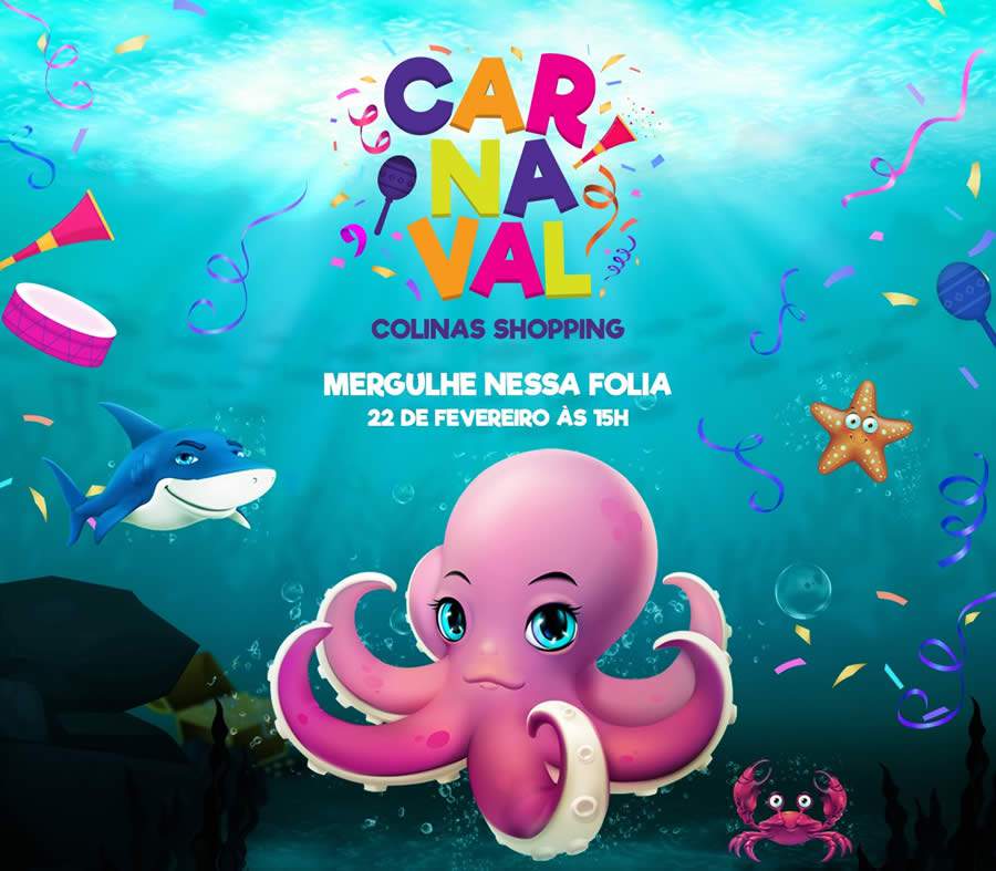 Colinas Shopping promove matinê de Carnaval para crianças