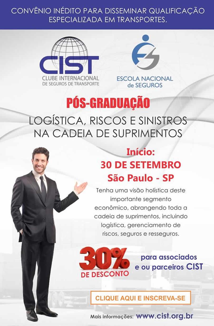 In&eacute;dito : P&oacute;s-Gradua&ccedil;ao em seguros de transportes na parceria firmada entre CIST e FUNENSEG