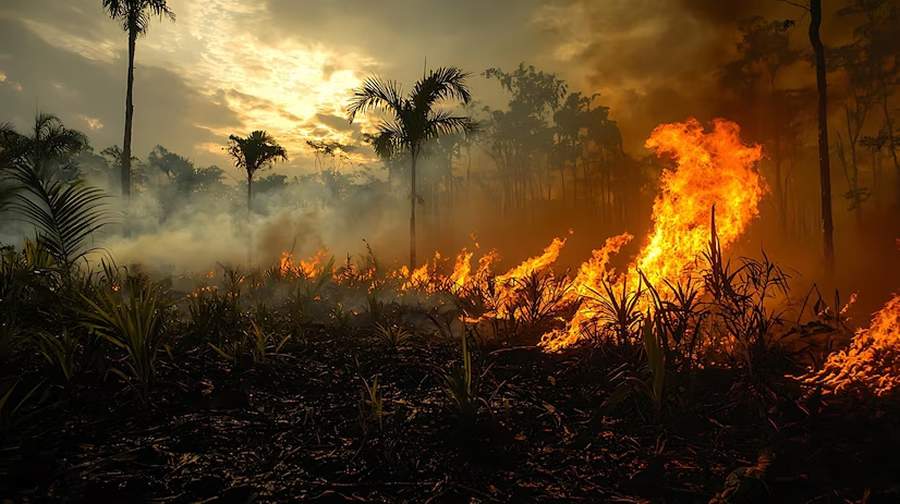 Fuligem das queimadas e umidade das nuvens pode gerar chuva preta; fen&ocirc;meno pode contaminar o solo e prejudicar a sa&uacute;de - Cr&eacute;dito das fotos: Freepik