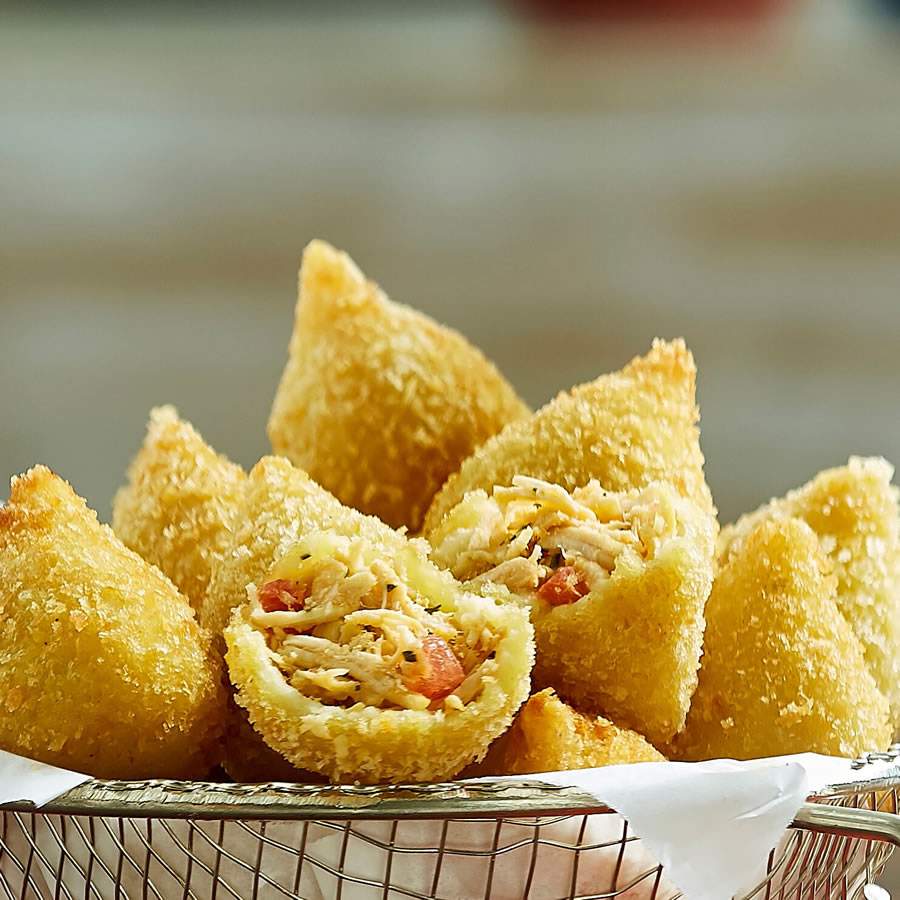 Coxinha, vai bem a qualquer hora