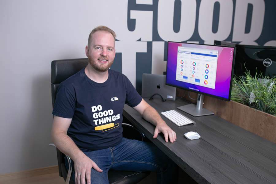Diogo Hartmann, fundador da e CEO da 3C Plus. Cr&eacute;dito da imagem Felipe Bahls-Divulga&ccedil;&atilde;o 3C Plus