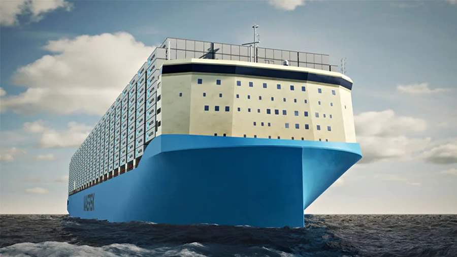 Design do primeiro navio neutro em carbono do mundo - A.P. Moller - Maersk/Divulga&ccedil;&atilde;o