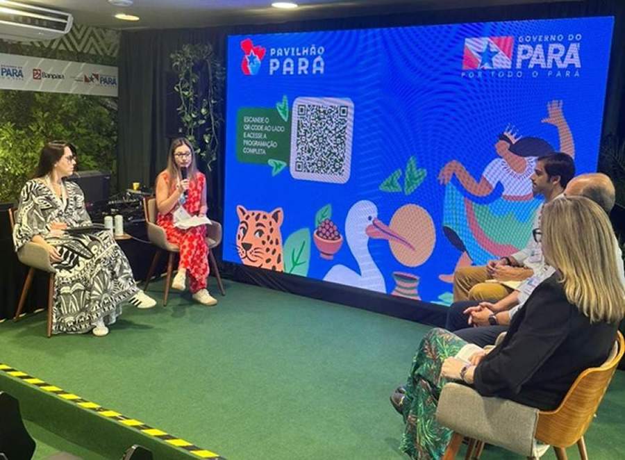 Superintendente de Sustentabilidade da CNseg, Luciana Dall’Agnol (de vermelho) em painel durante a COP30