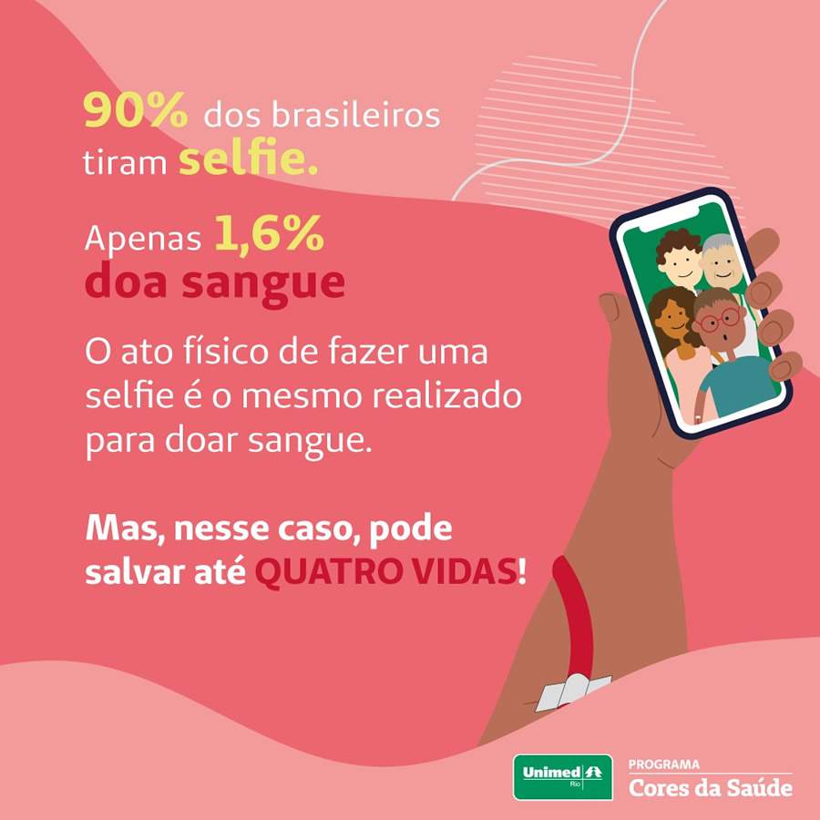 Campanha &quot;Selfie que Salva&quot; ajudou bancos de sangue a recolher mais de 12 mil bolsas no Rio de Janeiro