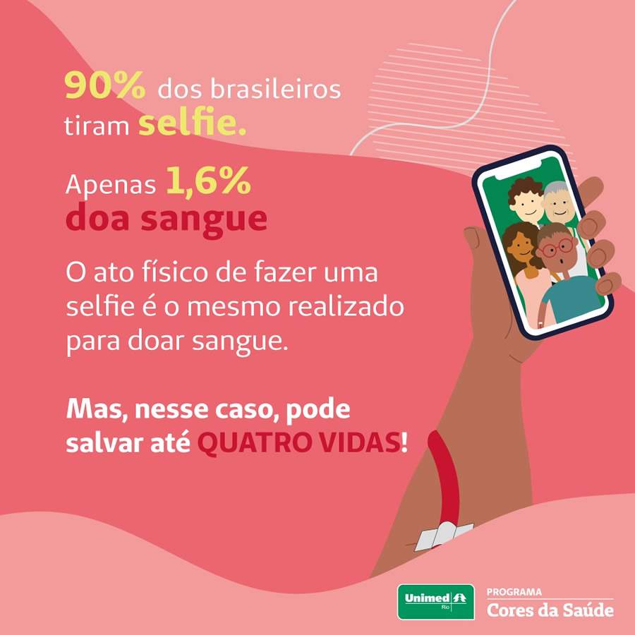Campanha "Selfie que Salva" ajudou bancos de sangue a recolher mais de 12 mil bolsas no Rio de Janeiro