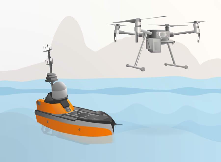 Repsol Sinopec Brasil Desenvolve Projeto com Embarcação Autônoma e Drone Para Monitorar Campos de Produção Offshore