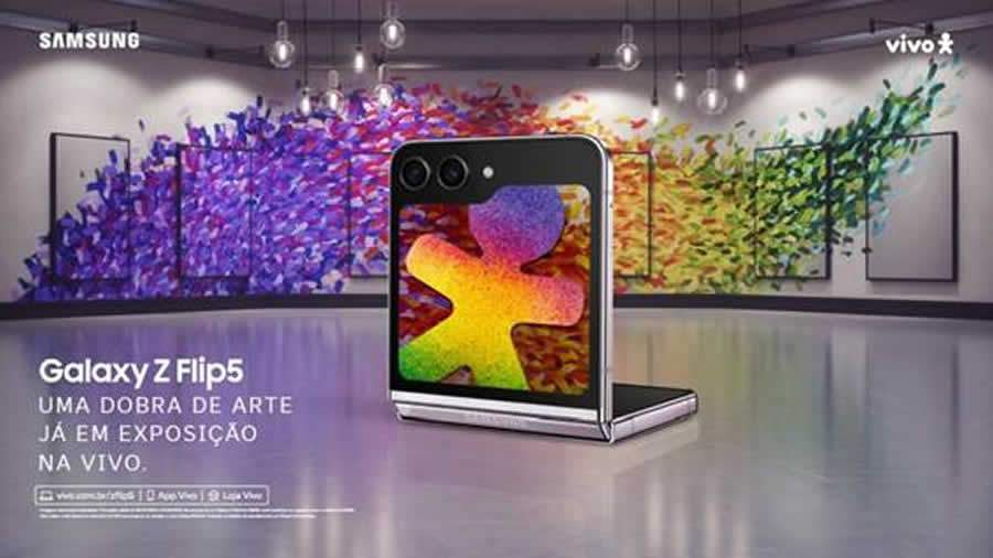 Vivo e Samsung apresentam campanha “Galaxy Z Flip5, uma Dobra de Arte”