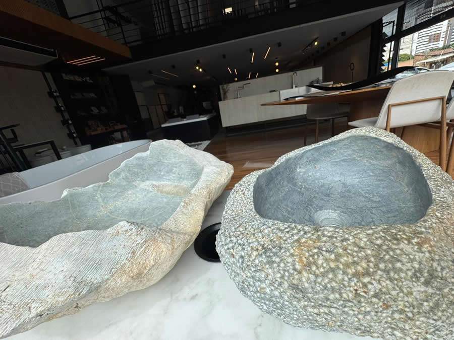  &nbsp;  Cubas esculpidas em pedra natural: toque de exclusividade para projetos mais r&uacute;sticos - Divulga&ccedil;&atilde;o