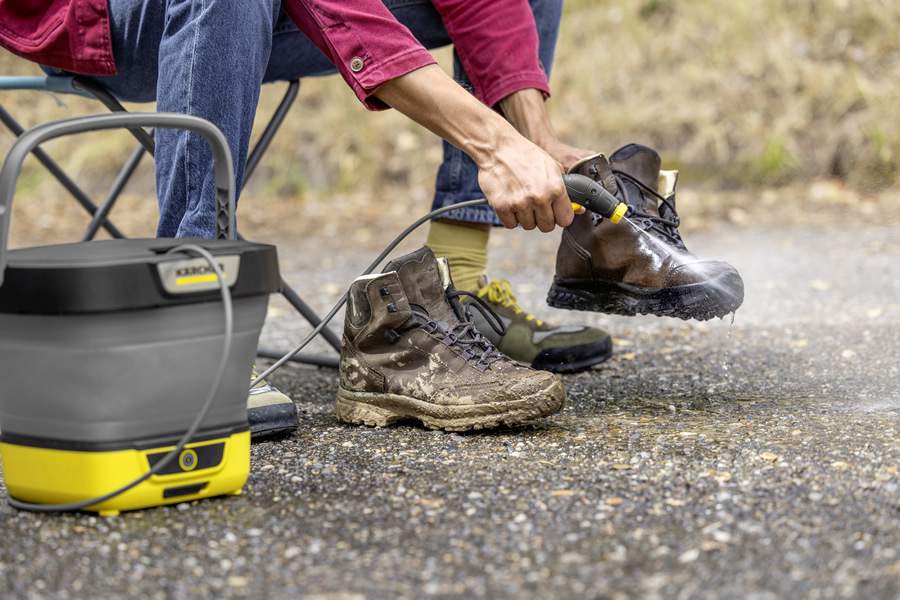 lavadora port&aacute;til de baixa press&atilde;o OC 3 Foldable, da K&auml;rcher -to divulga&ccedil;&atilde;o