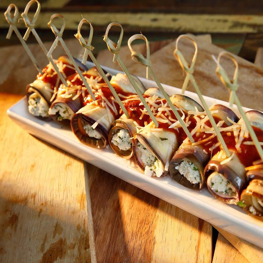 Canelone light: berinjela e molho livre Predilecta