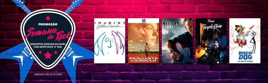 Promoção Semana do Rock no Looke: filmes a partir de R$ 1,99