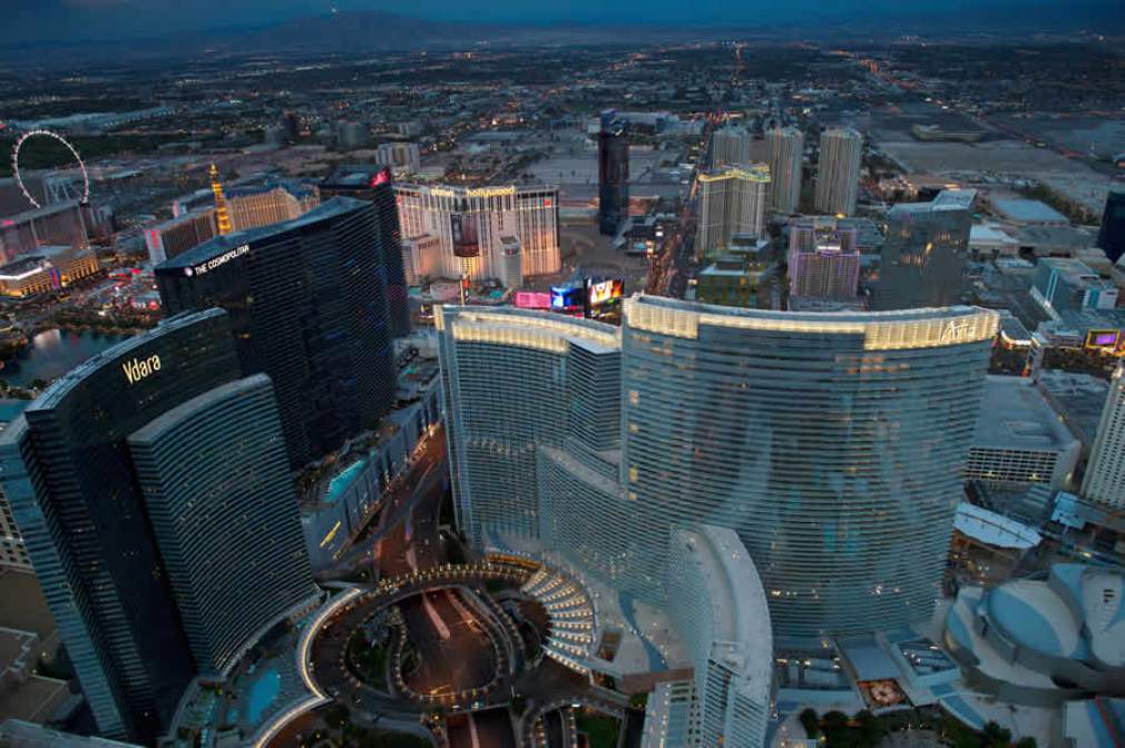 Vista aérea de Las Vegas, EUA