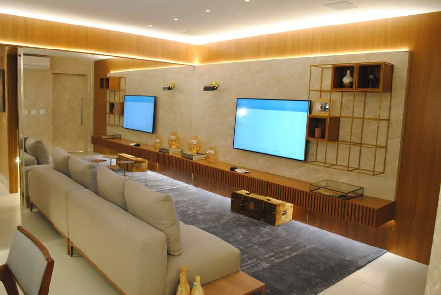 Decorado do Moove Home Brasal, lan&ccedil;amento de sucesso no Setor Bueno de apenas um quarto - Divulga&ccedil;&atilde;o