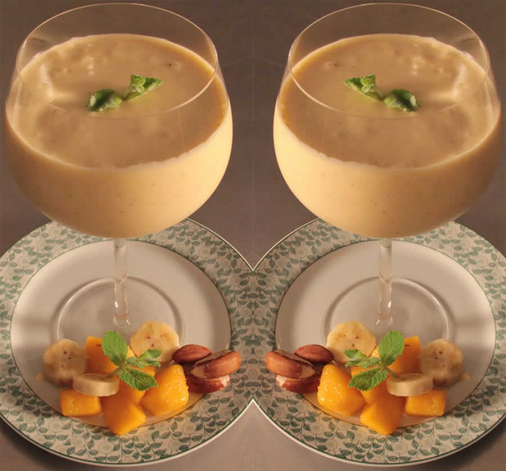 Smoothie de iogurte e frutas