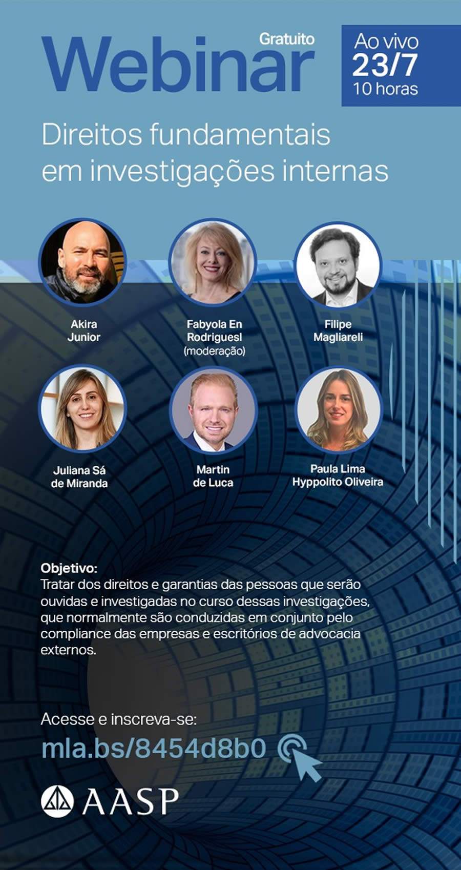 Dreitos fundamentais em investigações internas é tema de webinar gratuito