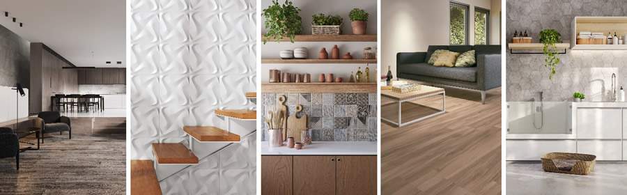 Pe&ccedil;as da Incepa com diferentes formatos, texturas e acabamentos