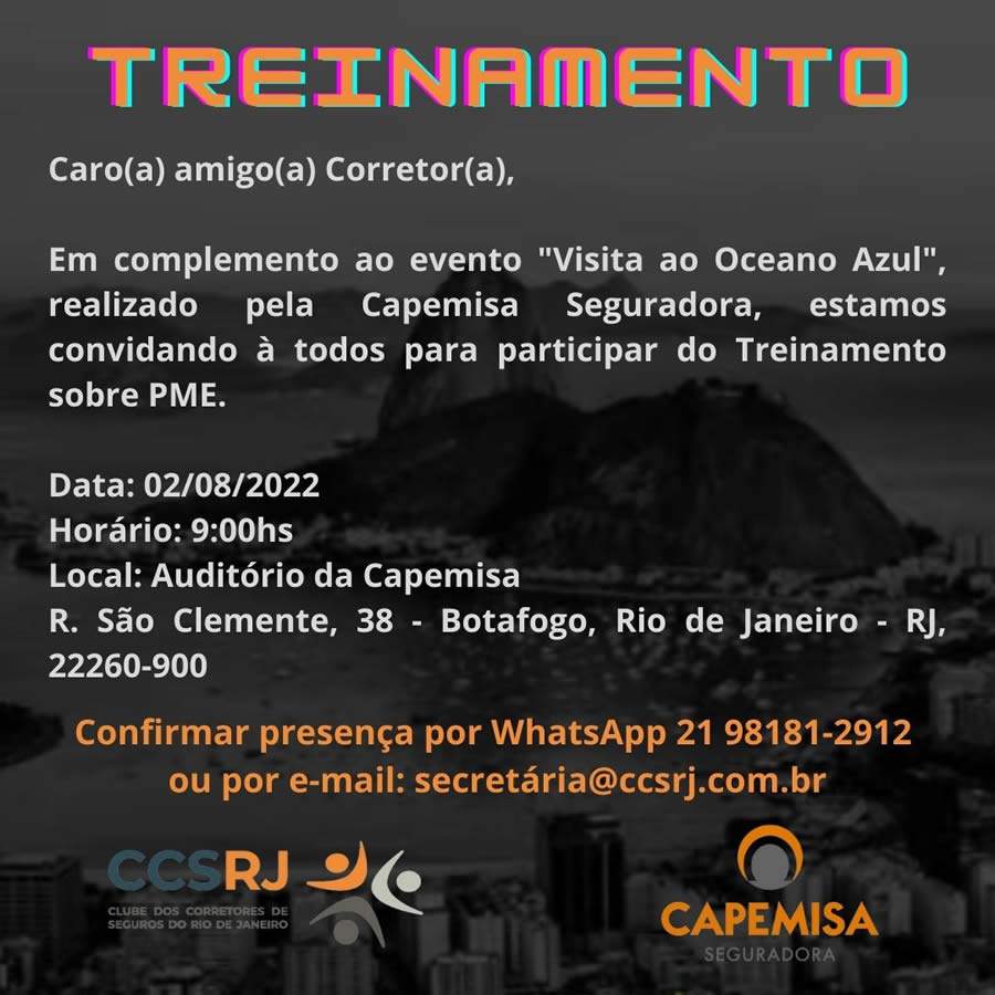 CCS-RJ e CAPEMISA fazem treinamento para seguros PME