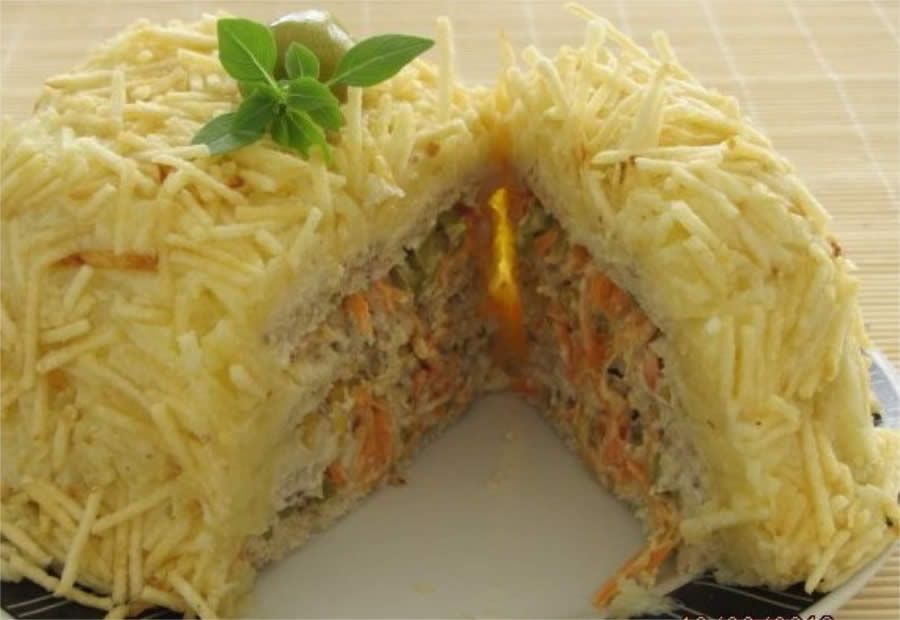 Legenda da Foto: Bolo Salgado