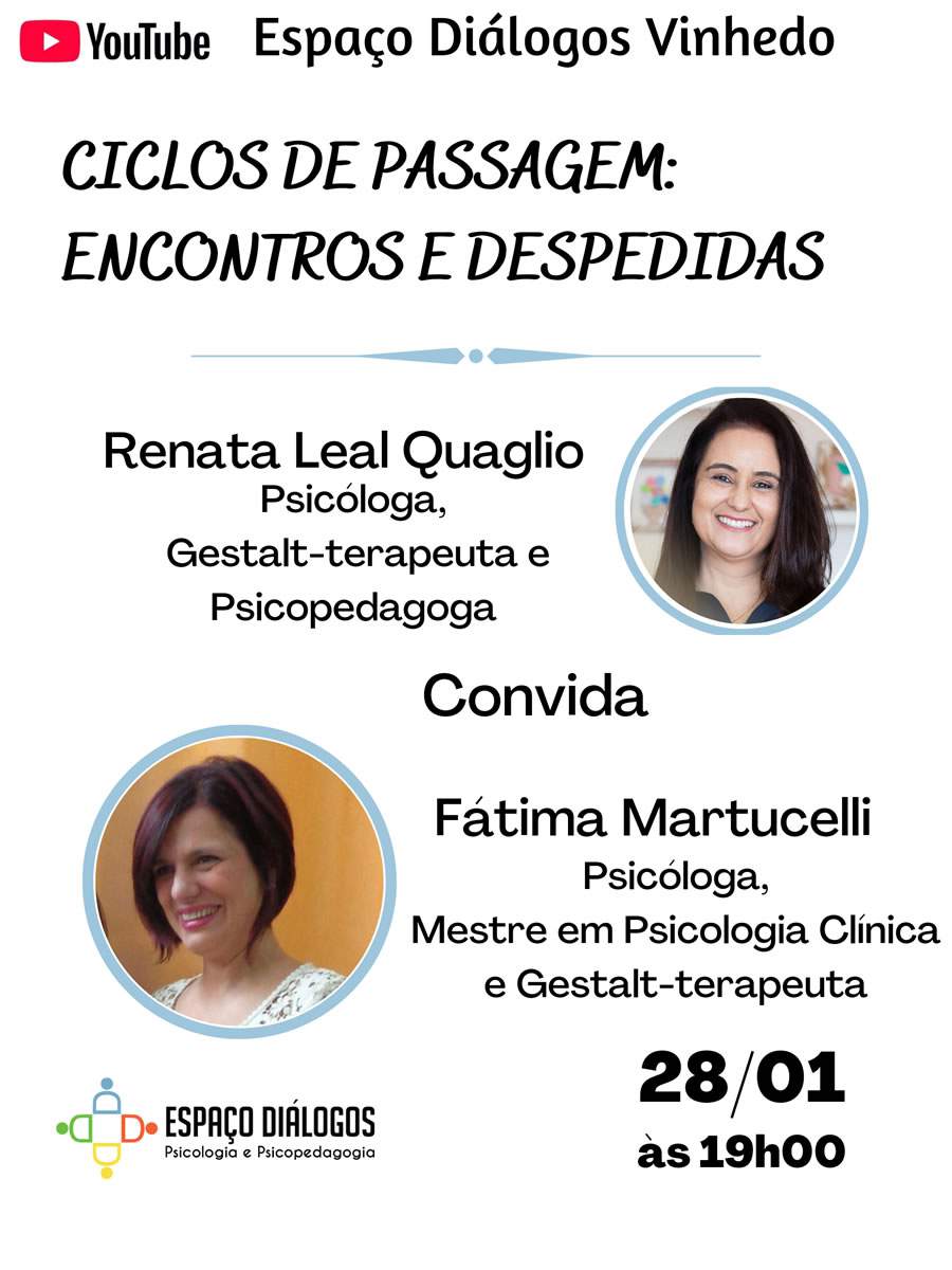 Janeiro Branco: saúde mental e emocional - Programa da clínica Espaço Diálogos Vinhedo recebe a mestre em psicologia clínica Fátima Gomes Martucelli