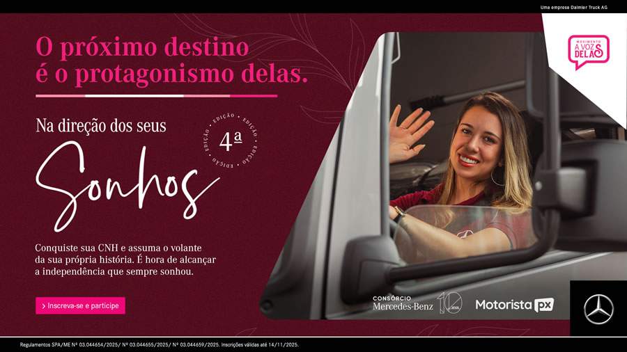 Mercedes-Benz ajuda mulheres a transformarem em realidade o sonho de se tornarem motoristas de caminhão
