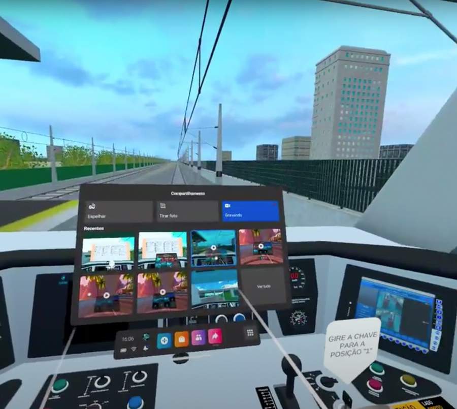 Simulador de opera&ccedil;&atilde;o de trens em realidade virtual treina os condutores nas Linhas 8-Diamante e 9-Esmeralda