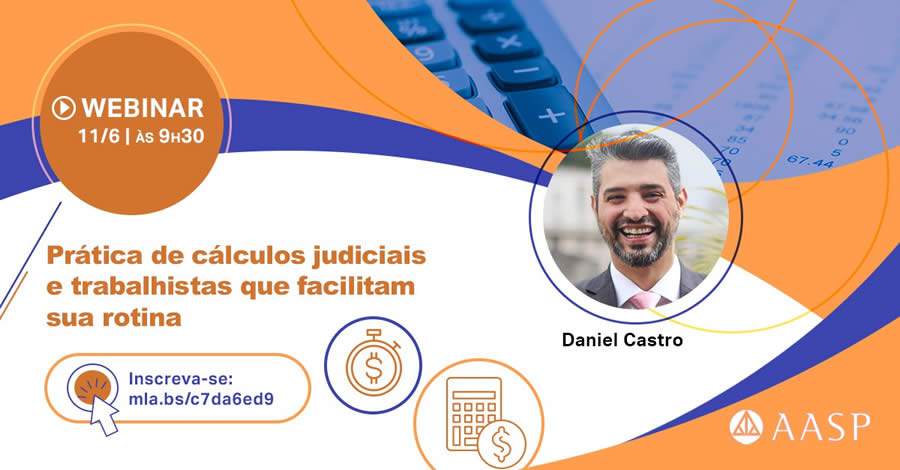 Webinar gratuito: Pr&aacute;tica de c&aacute;lculos judiciais e trabalhistas que facilitam sua rotina