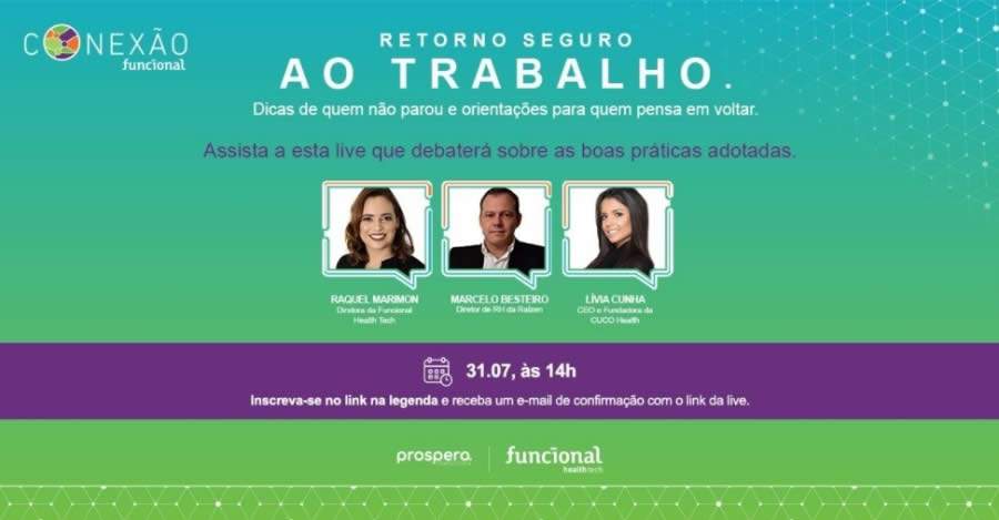 Especialistas abordam o retorno seguro ao trabalho em evento online gratuito