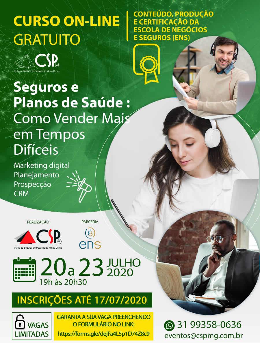 CSP-MG promove curso gratuito sobre venda de seguros e planos de sa&uacute;de