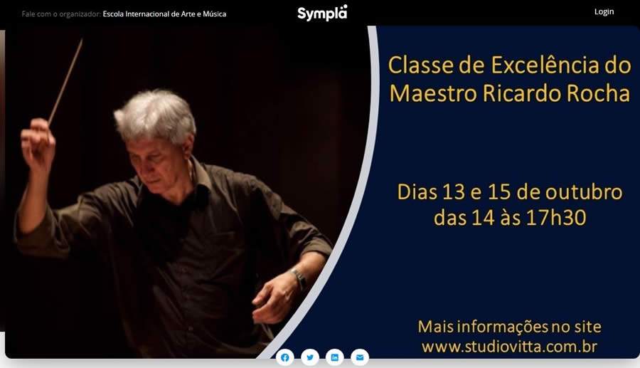 Escola Internacional de Arte e Música Studio Vitta promove o curso Classe de Excelência do maestro Ricardo Rocha, da Cia. Bachiana Brasileira