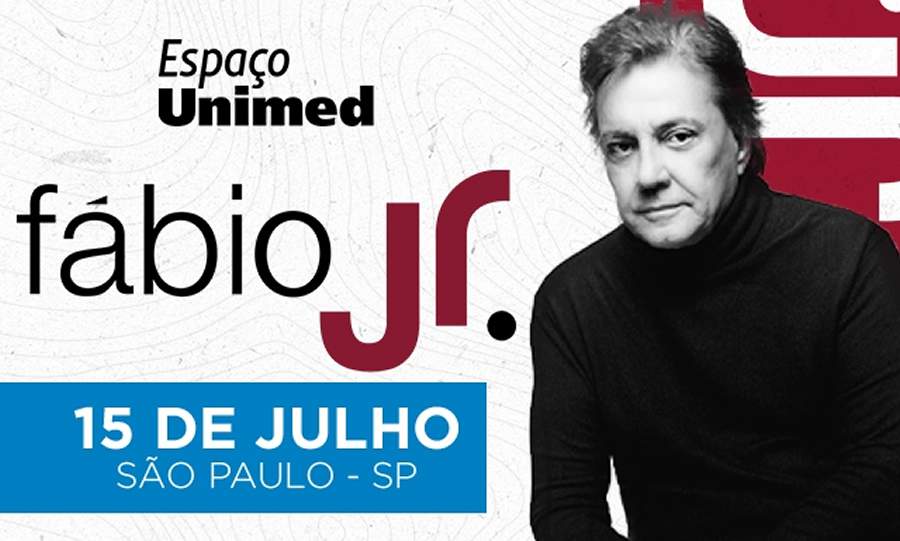F&aacute;bio Jr. se apresenta no Espa&ccedil;o Unimed na sexta-feira, dia 15 de Julho