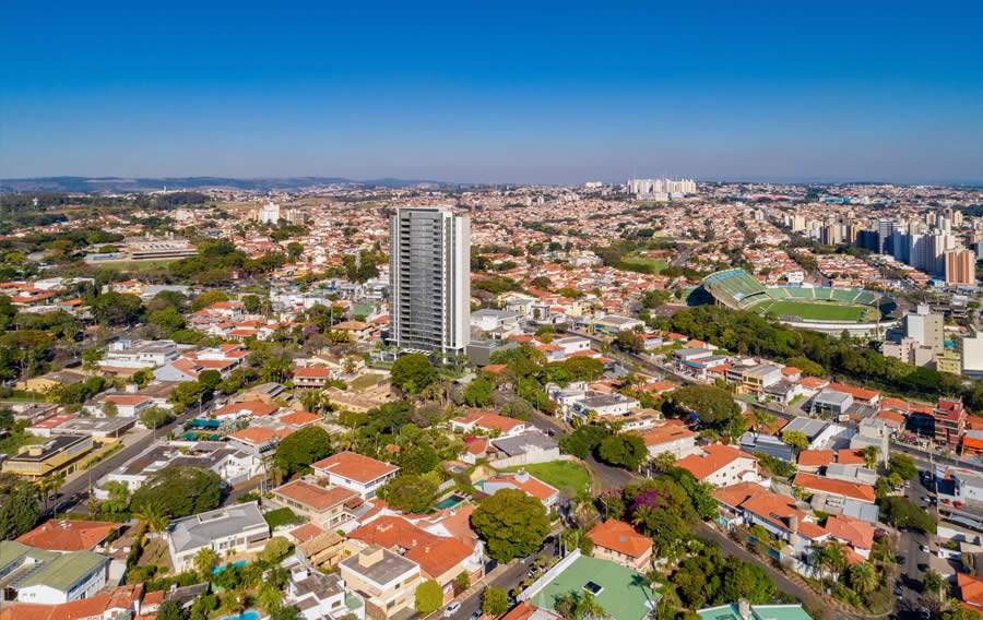 Considerado o prédio mais alto do bairro Nova Campinas, o Legend contará com 23 pavimentos - Crédito: divulgação