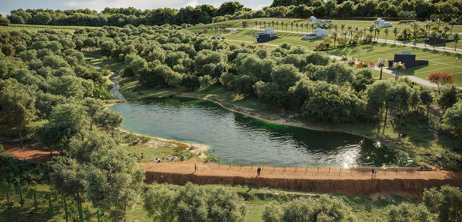 Área verde de 113 mil m² e represa estão entre os principais atrativos de condomínio horizontal em Goiânia que acaba de ser lançado, o Jardins Montreal - Divulgação