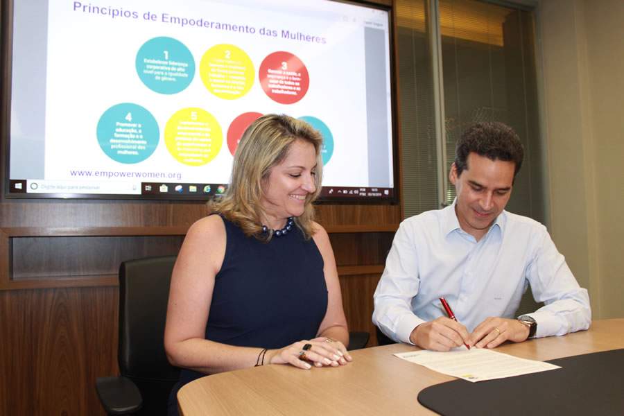 Maristella Iannuzzi - ONU Mulheres e Francisco Vidigal Filho - SOMPO Seguros