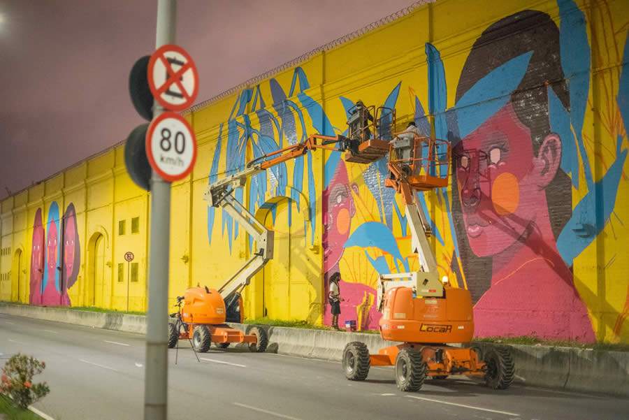 Muros externos do Porto do Rio de Janeiro ganham novas cores com pinturas de 18 artistas