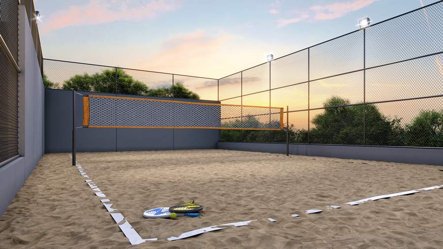 Quadras para esportes de areia est&atilde;o entre as novidades do segmento - Cr&eacute;dito: Proje&ccedil;&atilde;o/ Yticon