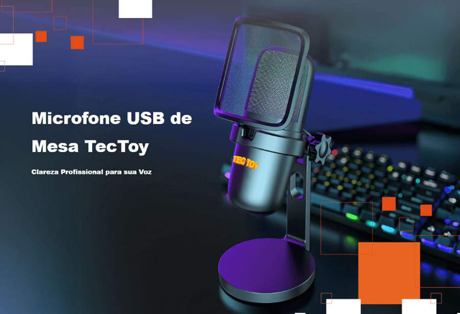 Tec Toy lança linha de periféricos com microfone de mesa e headset gamer com som surround 7.1