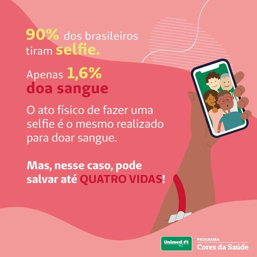Unimed-Rio estimula a doa&ccedil;&atilde;o de sangue com a campanha #selfiequesalva