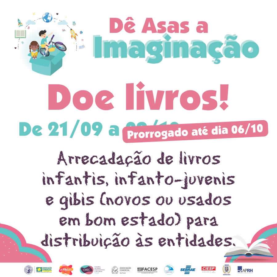Campanha de doa&ccedil;&atilde;o de livros segue at&eacute; dia 06/10