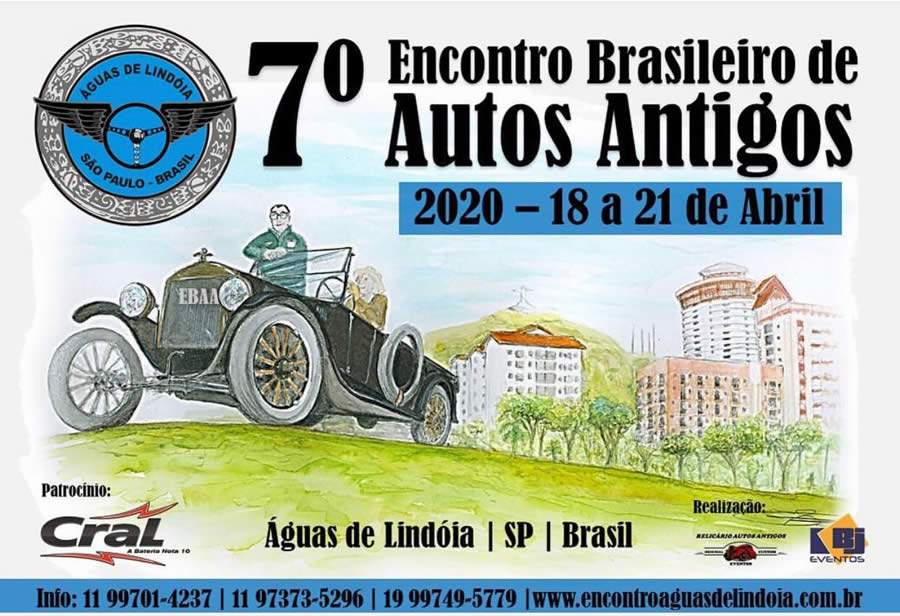 7º edição do Encontro Brasileiro de Autos Antigos (EBAA) de Águas de Lindóia - 18 a 21 de abril - Divulgação
